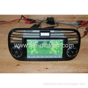 Wideroad Fiat 500 Car Gps Navigation Radio Tv Bt Ipod Steering Wheel Control 